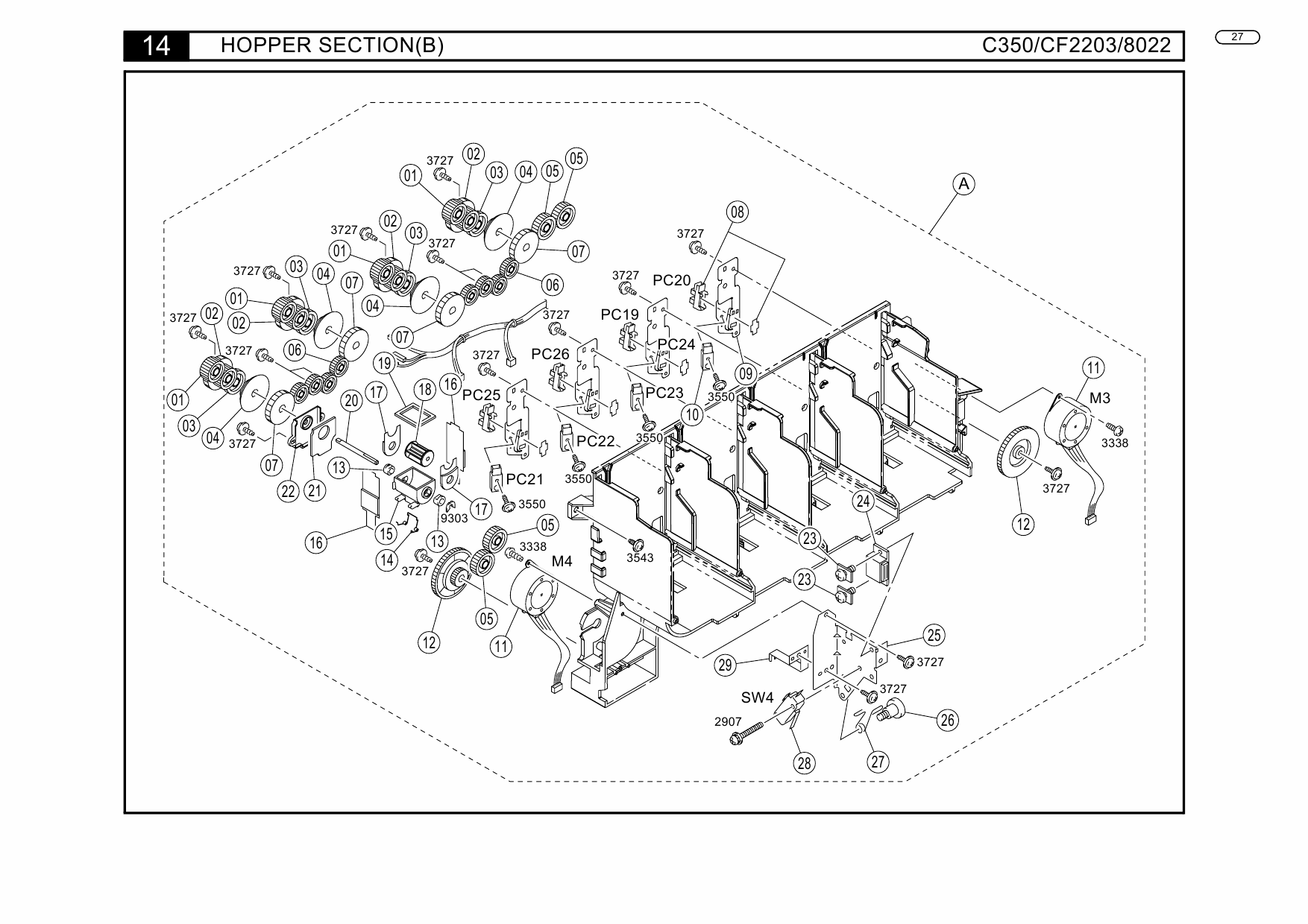 Konica-Minolta bizhub C350 CF2203 8022 Parts Manual-6